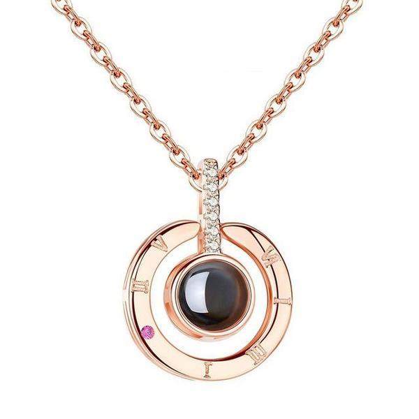 100-Language "I Love You" Adjustable Ring & Necklace with Rose Box