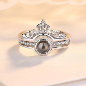 100-Language "I Love You" Adjustable Ring & Necklace with Rose Box